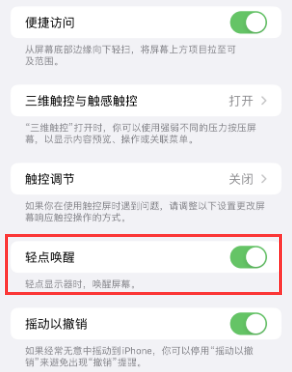 宜丰苹果授权维修站分享iPhone轻点无法唤醒怎么办